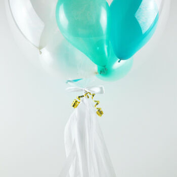 Personalised Turqouise Bubble Balloon, 2 of 4