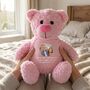 Personalised Photo Record A Voice Keepsake Teddy Bear Pink, thumbnail 2 of 8