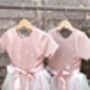 Blush Pink Cap Sleeve Flower Girl Dress, thumbnail 4 of 9