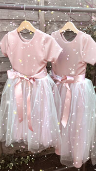 Blush Pink Cap Sleeve Flower Girl Dress, 4 of 9