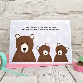 'Bears' Personalised Mother's Day Card, 2 of 7