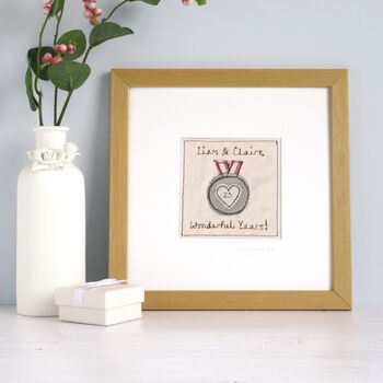 Personalised Silver Medal 25th Anniversary Card, 4 of 12