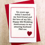 Personalised 6th Wedding Anniversary Card, thumbnail 2 of 3