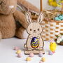 Personalised Bunny Easter Egg Holder – Custom Wooden Chocolate Display For Children – Thoughtful Spring Keepsake, thumbnail 5 of 7
