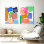 Colourful Abstract Cut Out Shapes Print Set Of Three, thumbnail 7 of 12