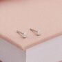 3mm Sterling Silver Disc Stud Earrings, thumbnail 1 of 5