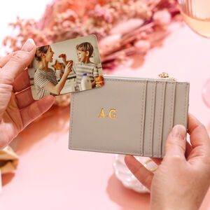 Personalised Initials Leather Mini Purse Card Holder - Hurley Burley