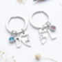 Partners In Crime Matching Personalised Keyrings, Best Friend Set, thumbnail 7 of 9