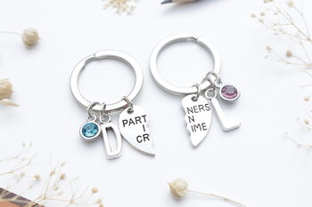 Partners In Crime Matching Personalised Keyrings, Best Friend Set, 7 of 9
