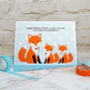 'Foxes' Personalised Birthday Card From Two Children, thumbnail 3 of 4