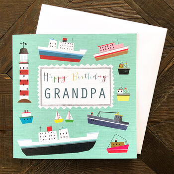 Grandpa Birthday Boat Card, 4 of 5