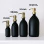Matt Black Glass Bottle With Choice Of Metal Pump Colour, thumbnail 4 of 9