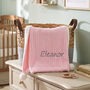 Personalised Soft Pink Cable Knit Blanket, thumbnail 1 of 12