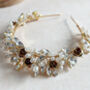 Crystal And Rose Bridal Crown, thumbnail 2 of 5