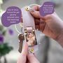 Faux Leather Pink Pet Photo And Message Keyring, thumbnail 2 of 3