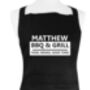 Personalised BBQ And Grill Black Apron, thumbnail 3 of 3