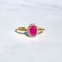 Natural Ruby Ring In Sterling Silver And Gold Vermeil, thumbnail 5 of 11