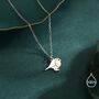 Robin Bird Pendant Necklace In Sterling Silver, thumbnail 2 of 9