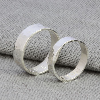 Personalised Silver His And Hers Rings, 3 of 8