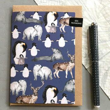 Arctic Animal Wrapping Paper And Cards Set, 3 of 4