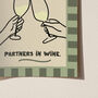 Personalised Partners In Wine Funny Friend Print, thumbnail 9 of 12