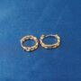 Gold Chain Hoops, Small Minimalistic Hoops, thumbnail 6 of 7