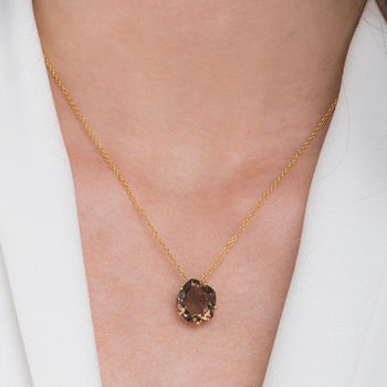 Fine Gemstone And 18ct Yellow Gold Vermeil Necklace, 5 of 12