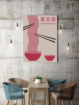 Japanese Noodles Food Art Print, 2 of 3