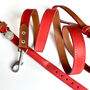 Red Leather Dog Lead, thumbnail 3 of 6