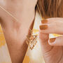 Nova Pendant Necklace With Peach Semi Precious Gemstone, thumbnail 1 of 6