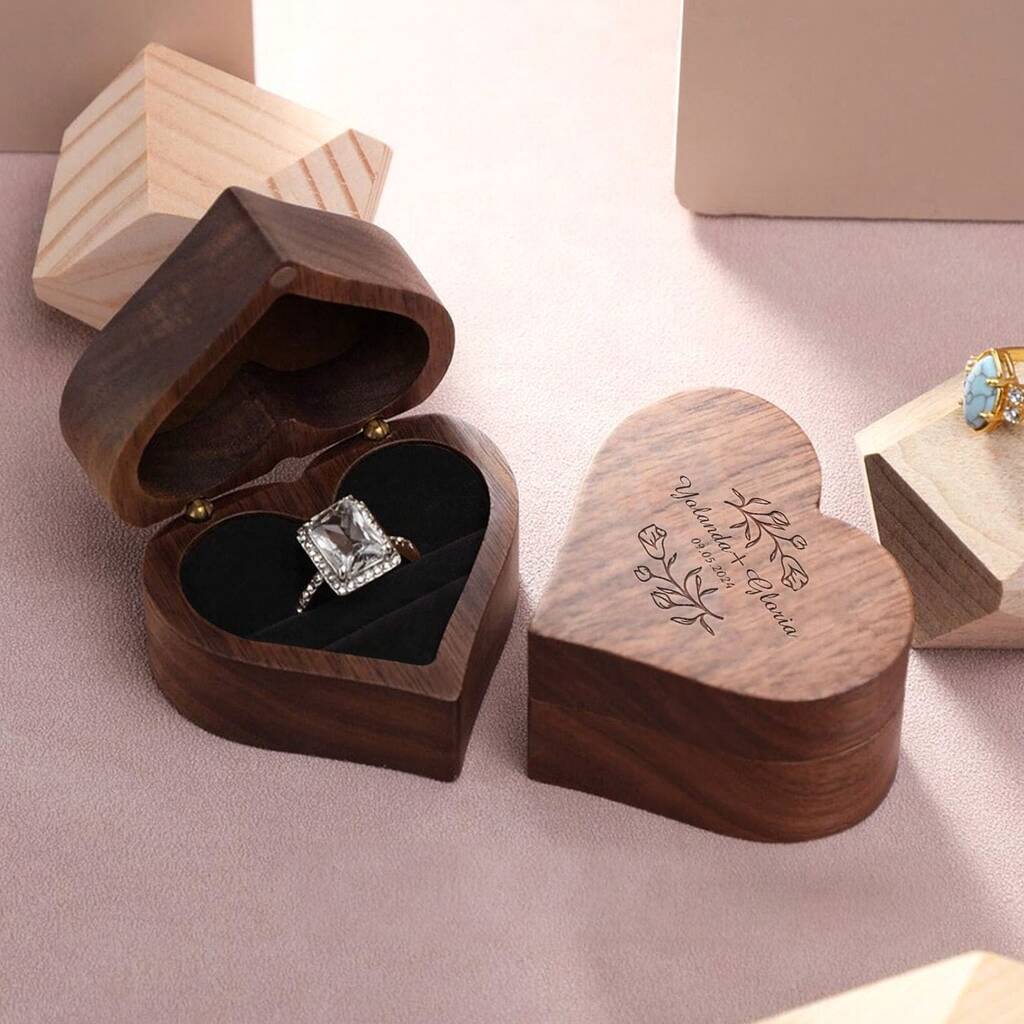 Personalised Heart Ring Box, 1 of 2