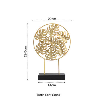 New Design! Gold Turtle Leaf Ornamental Sculptures, 5 of 5