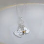 Sterling Silver Birthstone Cluster Necklace, thumbnail 1 of 3