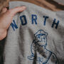 Mens Retro Grey 'North Sea Beach Club' T Shirt, thumbnail 4 of 5