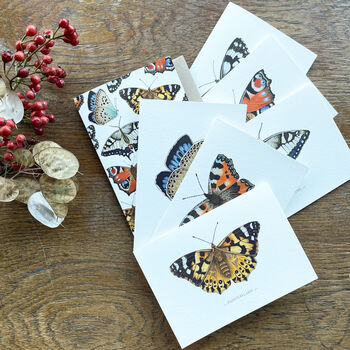 Illustrated Painted Lady Butterfly Card Blank Inside, 6 of 6