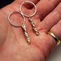 Hand Spiralled 9ct Gold And Sterling Silver Earrings, thumbnail 4 of 6