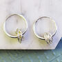 Nest Gold Plated Sterling Silver Huggie Hoop Earrings, thumbnail 3 of 5