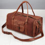 Leather Duffel Travel Bag, thumbnail 7 of 11