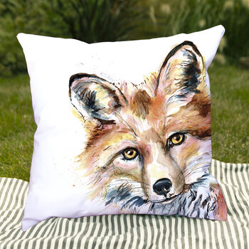 Inky Fox Outdoor Cushion For Garden Furniture, 6 of 9