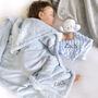Personalised Blue Sherpa Blanket And Lamb Comforter Set, thumbnail 1 of 8