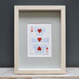 Three's Family Personalised Vintage Playing Card Print, thumbnail 1 of 5