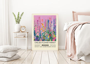 Pink Chelsea Flower Market Art Print, 3 of 3