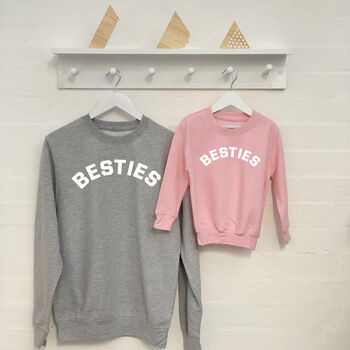 Besties Mother And Child Sweatshirt Set, 6 of 6