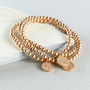 18ct Rose Gold Plated Pave Charm Bracelet, thumbnail 4 of 4