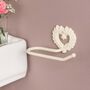 Ivory Iron Heart Wall Mounted Toilet Roll Holder, thumbnail 3 of 5
