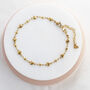 Gold Plated Graduated Hearts Anklet, thumbnail 5 of 7