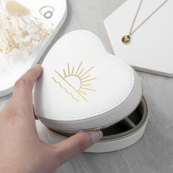 Sunset White Heart Jewellery Case, 5 of 11