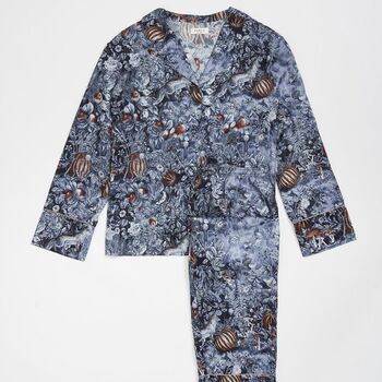 Nocturnal Garden Pyjamas Midnight Blue, 5 of 7