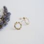 Recycled Gold Sol Circle Studs, thumbnail 3 of 6