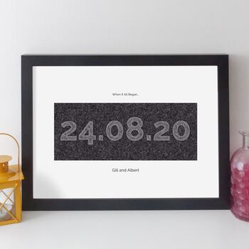 Personalised Date Print Wall Art Gift, 4 of 7